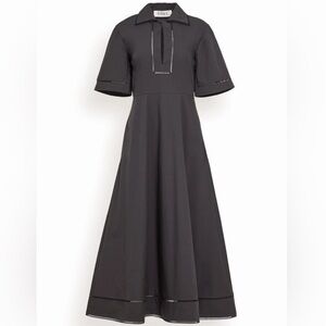 Røhe Black Collared Midi Dress